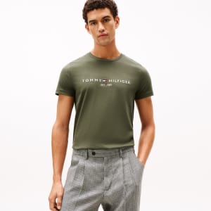 Image number 5 for Tommy Hilfiger Logo Slim Fit T Shirt Green