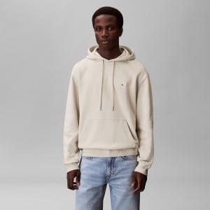 Image number 5 for Calvin Klein Jeans Badge Hoodie Beige
