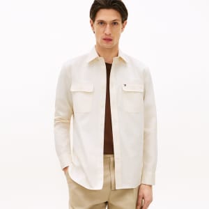 Image number 5 for Tommy Hilfiger Twill Overshirt Ivory