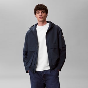 Image number 5 for Calvin Klein Jeans Windbreaker Jacket Navy
