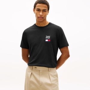 Image number 4 for Tommy Hilfiger Brand Love Stack T Shirt Black