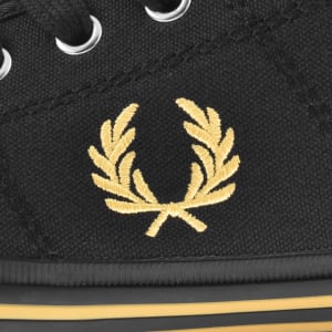 Image number 4 for Fred Perry B708 Canvas Trainers Black