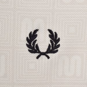Image number 4 for Fred Perry X Meyba Printed Polo T Shirt Off White