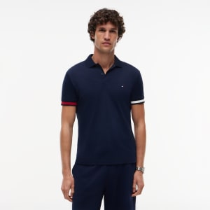 Image number 5 for Tommy Hilfiger Logo Polo T Shirt Navy