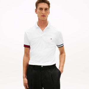 Image number 5 for Tommy Hilfiger Logo Polo T Shirt White