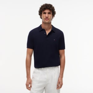 Image number 5 for Tommy Hilfiger Knit Polo T Shirt Navy