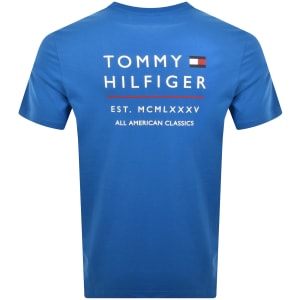 Image number 4 for Tommy Hilfiger Stack T Shirt Blue