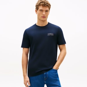 Image number 5 for Tommy Hilfiger Stack T Shirt Navy