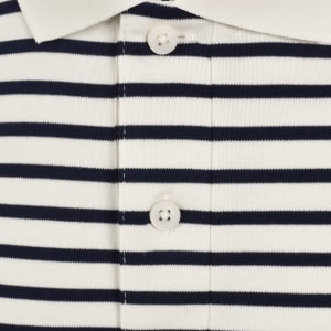 Image number 4 for Tommy Hilfiger Stripe Polo T Shirt Cream