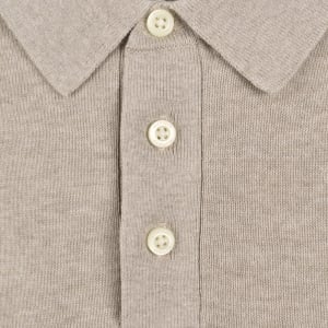 Image number 4 for Tommy Hilfiger Knit Polo T Shirt Beige