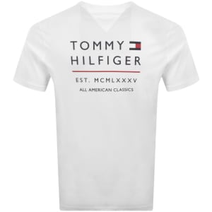 Image number 4 for Tommy Hilfiger Stack T Shirt White