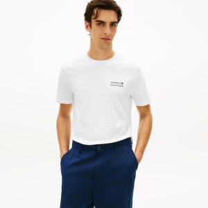 Image number 5 for Tommy Hilfiger Stack T Shirt White