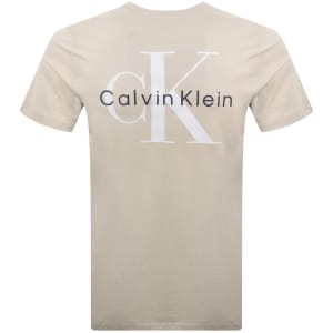 Image number 5 for Calvin Klein Jeans Monologo T Shirt Beige