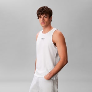 Image number 4 for Calvin Klein Jeans Monologo Vest White