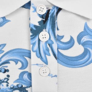 Image number 4 for Versace Jeans Couture Print Polo T Shirt White