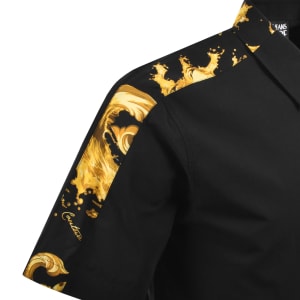 Image number 4 for Versace Jeans Couture Contrast Print Shirt Black