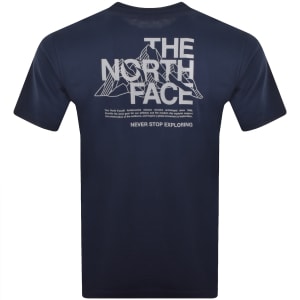 Image number 5 for The North Face Mountain Sketch T Shirt Navy