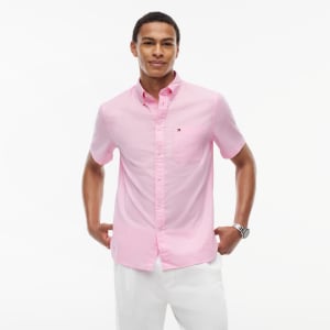 Image number 5 for Tommy Hilfiger Oxford Solid Shirt Pink