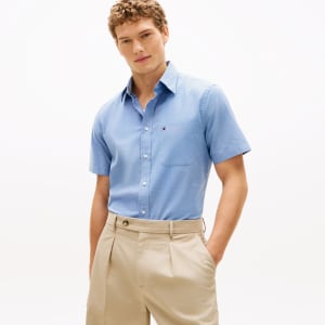 Image number 5 for Tommy Hilfiger Oxford Solid Shirt Blue