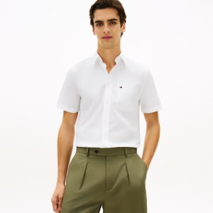 Image number 5 for Tommy Hilfiger Oxford Solid Shirt White