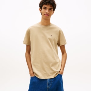 Image number 4 for Tommy Jeans Flag Logo T Shirt Beige