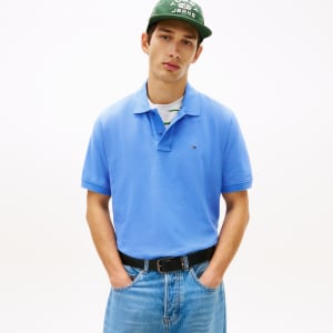 Image number 5 for Tommy Jeans Pique Polo T Shirt Blue