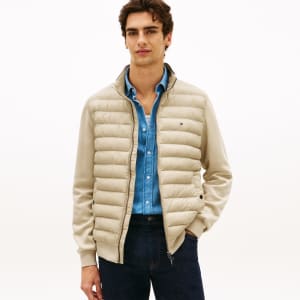 Image number 5 for Tommy Hilfiger Mix Media Jacket Beige