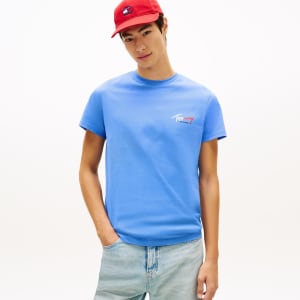 Image number 5 for Tommy Jeans Chest Logo T Shirt Blue