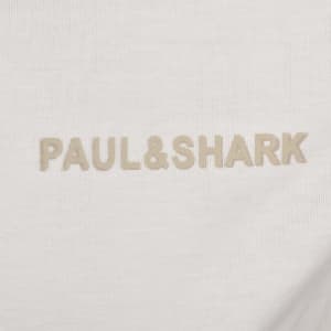 Image number 4 for Paul And Shark Printed Logo T Shirt Off White