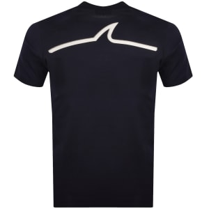 Image number 5 for Paul And Shark Printed Logo T Shirt Navy