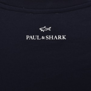 Image number 4 for Paul And Shark Logo Graphic T Shirt Navy