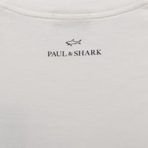 Image number 4 for Paul And Shark Logo Graphic T Shirt Off White