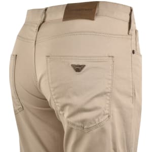 Image number 4 for Emporio Armani J06 Slim Fit Trousers Beige