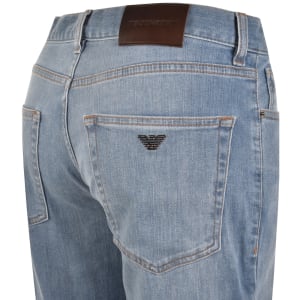Image number 4 for Emporio Armani J76 Straight Fit Jeans Blue