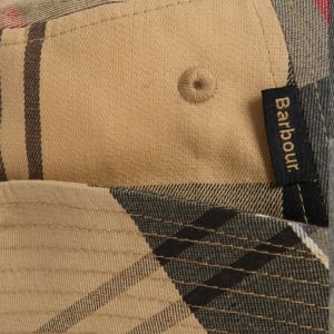 Image number 4 for Barbour Telfield Bucket Hat Dress Tartan Beige