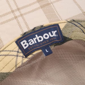 Image number 5 for Barbour Transport Bucket Hat Mist Tartan Beige