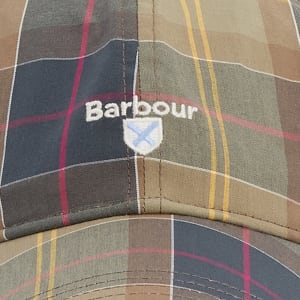 Image number 5 for Barbour Tartan Sports Cap Green