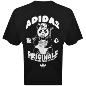 Image number 5 for adidas Originals Oversized Chopstick T Shirt Black