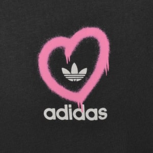 Image number 4 for adidas Originals VDay Heart Graphic T Shirt Black