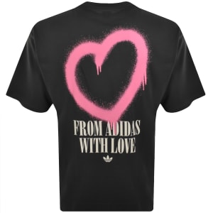 Image number 5 for adidas Originals VDay Heart Graphic T Shirt Black