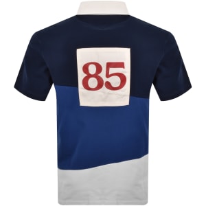 Image number 4 for Tommy Hilfiger Graphic Colour Block Polo Navy