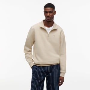 Image number 5 for Tommy Jeans Quarter Zip Sweatshirt Beige