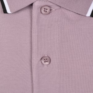 Image number 4 for Marshall Artist Tipped Polo T Shirt Lilac