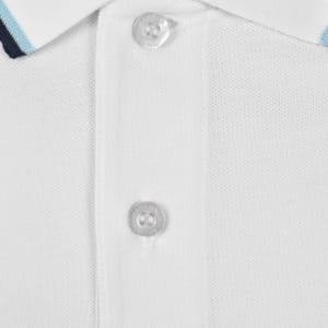 Image number 4 for Marshall Artist Tipped Polo T Shirt White