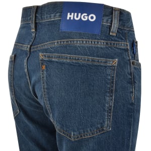 Image number 4 for HUGO Blue Ash Mid Wash Slim Fit Jeans Blue