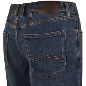 Image number 4 for Armani Exchange J65 Slim Denim Shorts Blue