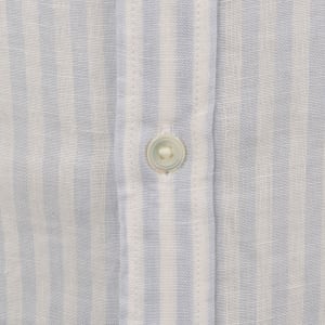 Image number 4 for Lacoste Linen Striped Shirt Blue