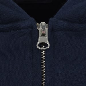 Image number 4 for Aquascutum Badge Full Zip Hoodie Navy