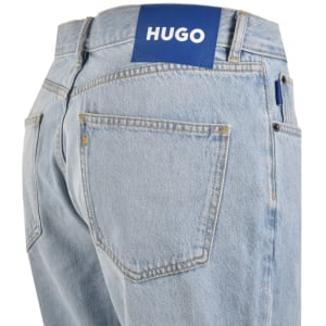 Image number 4 for HUGO Blue Straight Fit Jonah Light Wash Jeans