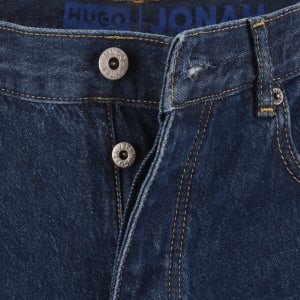 Image number 5 for HUGO Blue Straight Fit Jonah Mid Wash Jeans